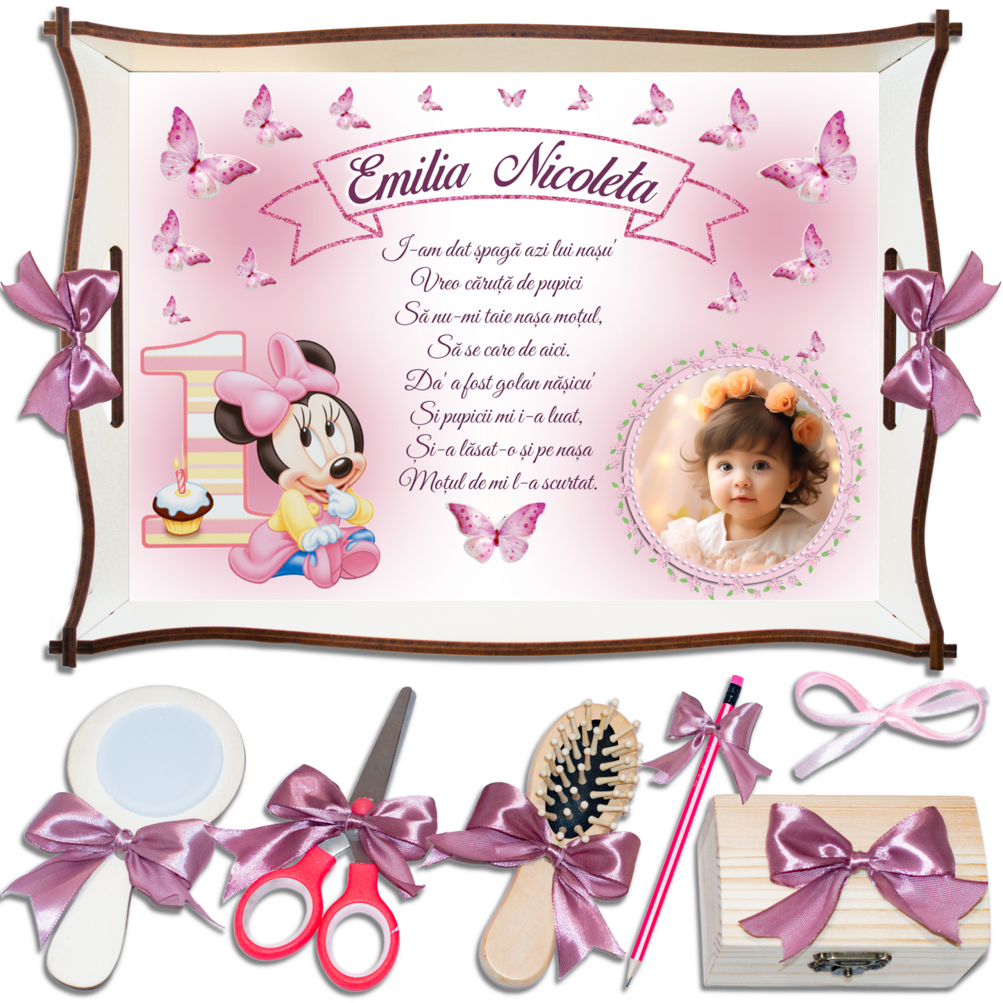 Minnie Mouse • Tavita de Mot Fete • Personalizata