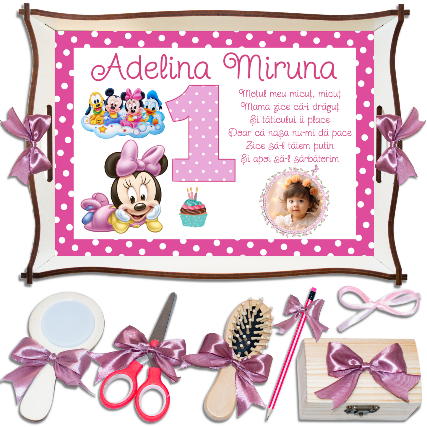 Minnie Mouse • Tavita de Mot Fete • Personalizata