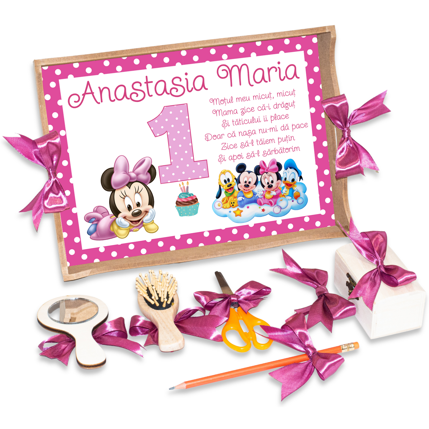 Minnie Mouse • Tavita de Mot Fete • Personalizata