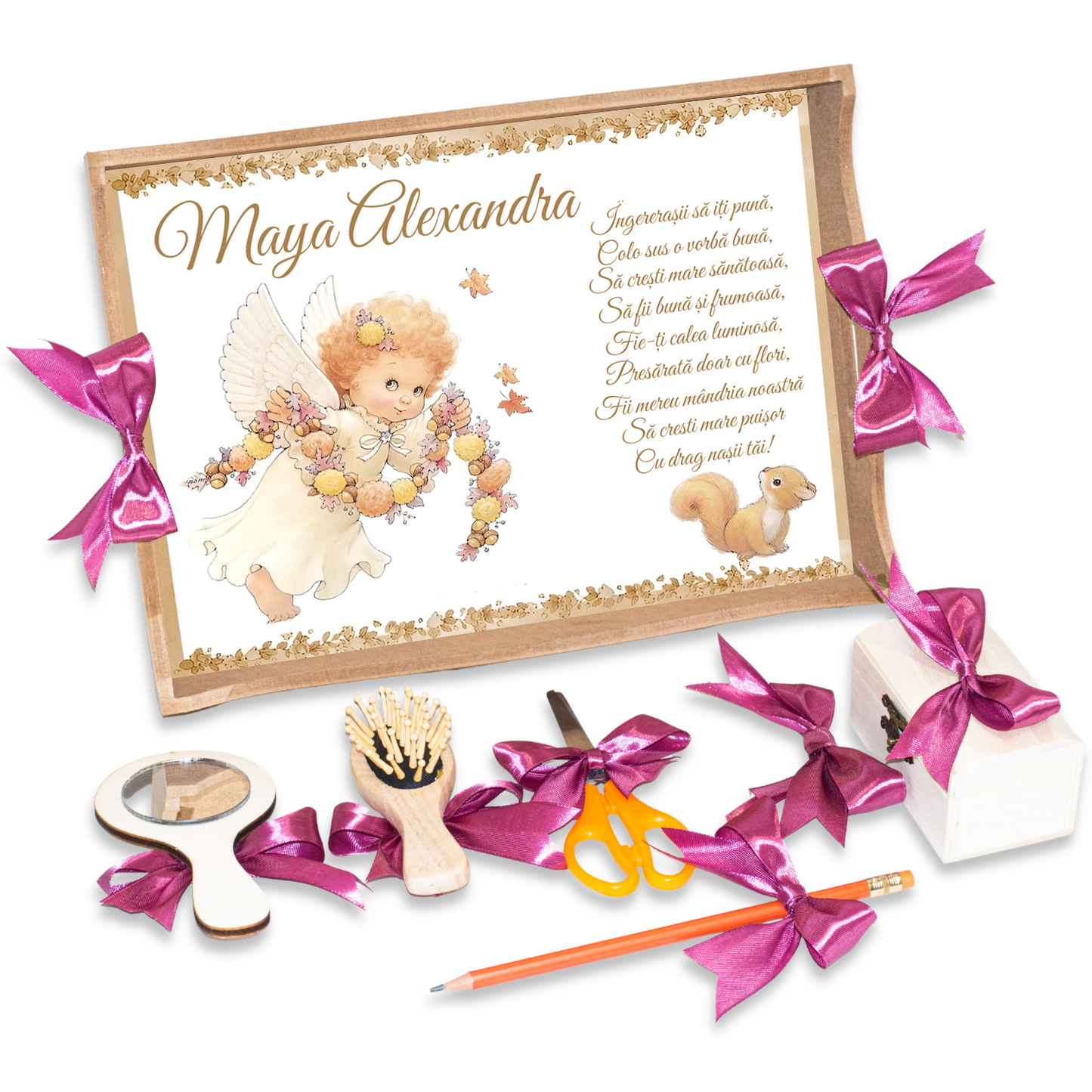 Ingeras • Tavita de Mot Fete • Personalizata