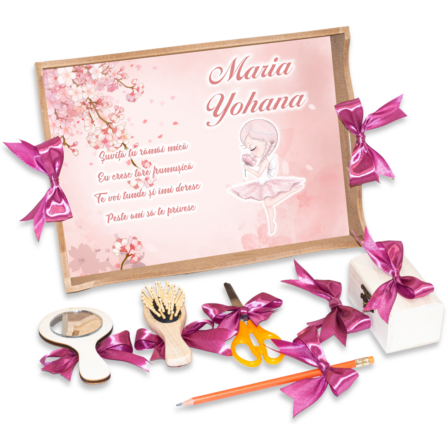 Balerina • Tavita de Mot Fete • Personalizata