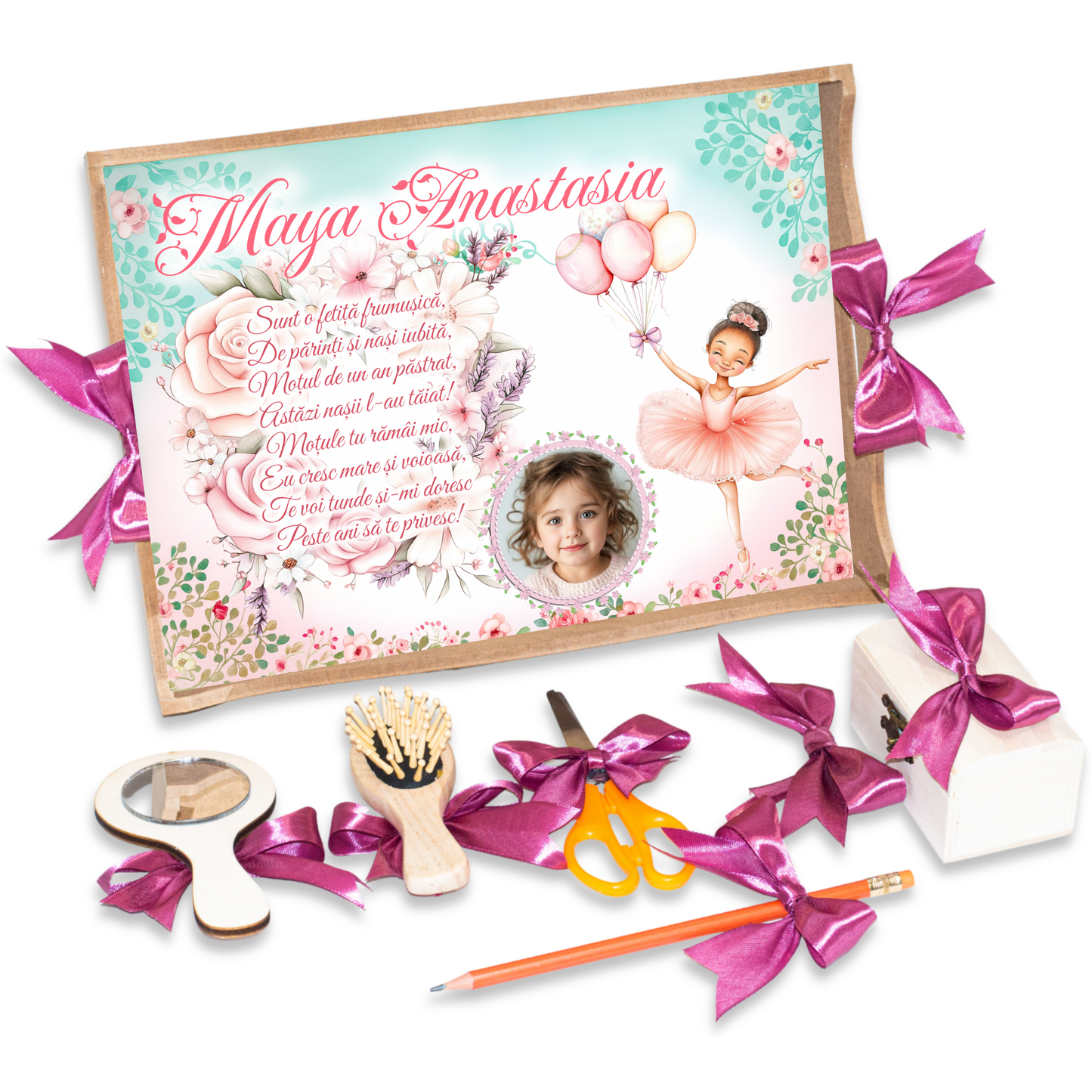 Balerina• Tavita de Mot Fete • Personalizata