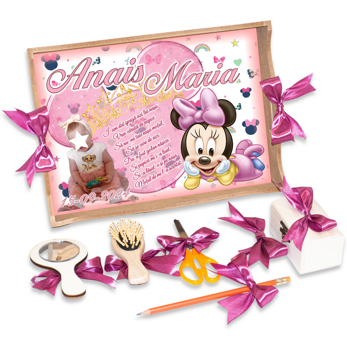 Minnie Mouse • Tavita de Mot Fete• Personalizata