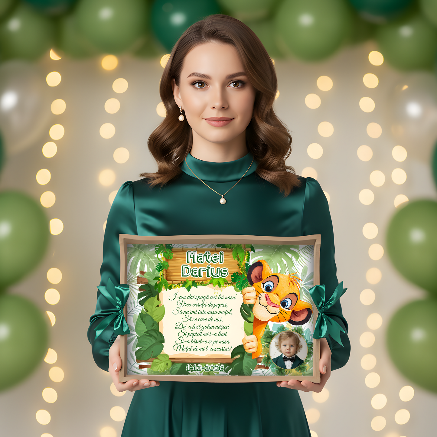 Tava Simba pentru taierea motului, design Regele Leu cu personaje