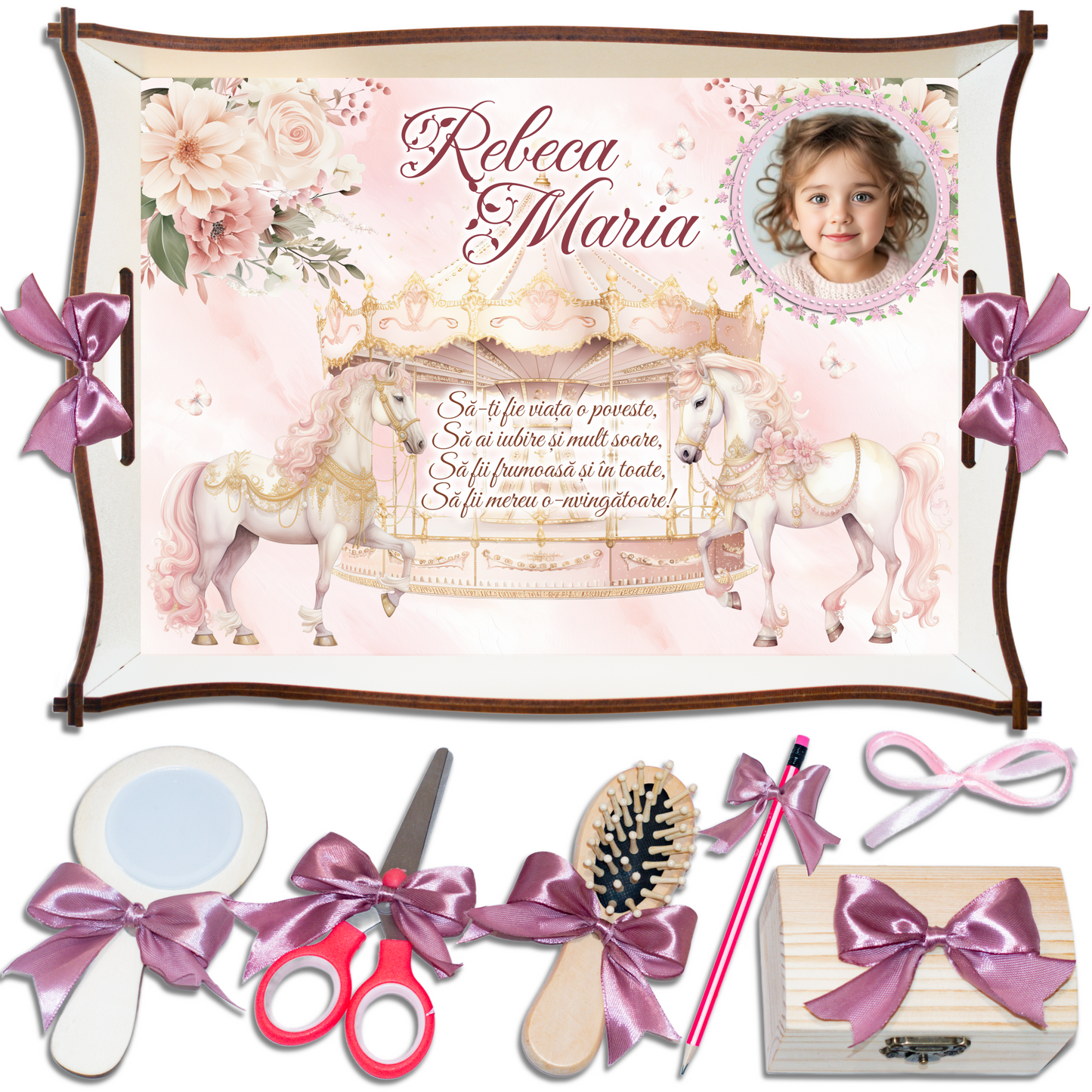 Carusel Tavita de Mot Fete Personalizata