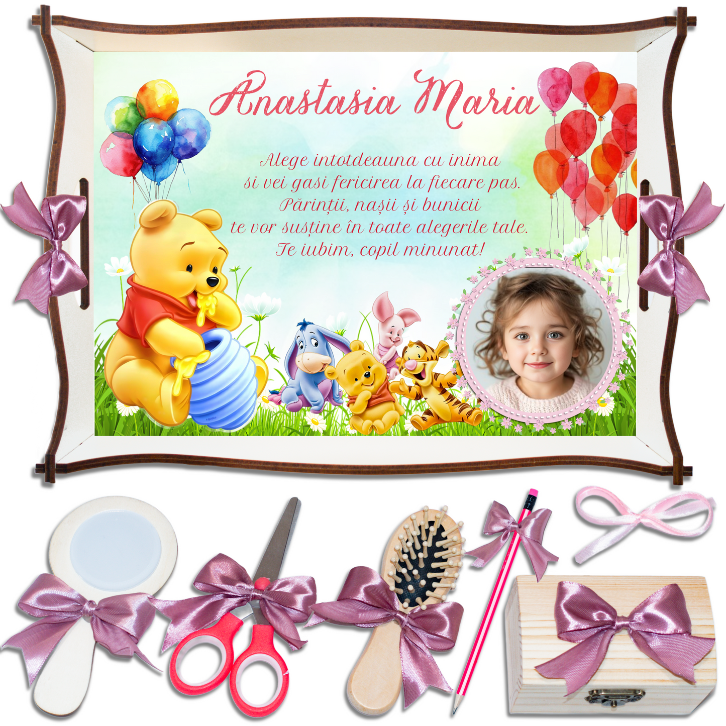 Winnie the Pooh Tavita de Mot Fete Personalizata
