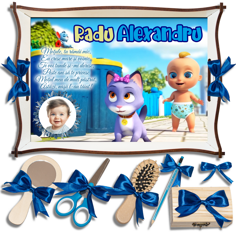 Bebelusul Jonny TraLala • Tavita de Mot Baieti • Personalizata