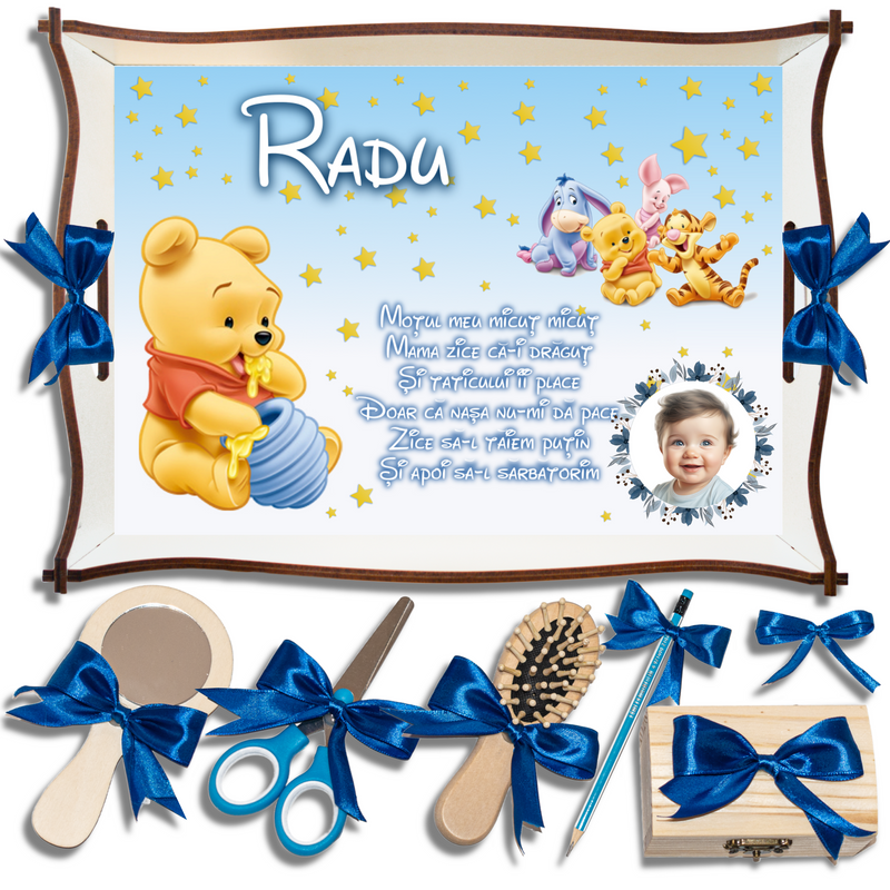 Winnie The Pooh • Tavita de Mot Baieti • Personalizata