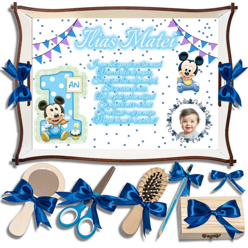 Mickey Mouse • Tavita de Mot Baieti • Personalizata