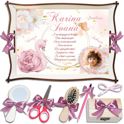 set tava de mot fete lebede