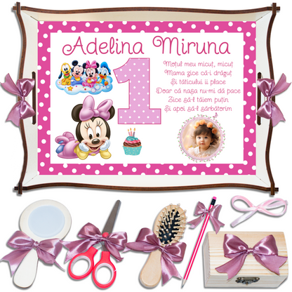 set tavita de mot minnie mouse personalizata