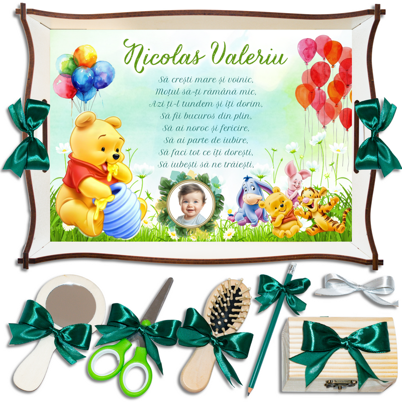 Winnie The Pooh • Tavita de Mot Baieti • Personalizata