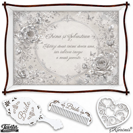 Tăviță de Mireasă Silver Roses M42