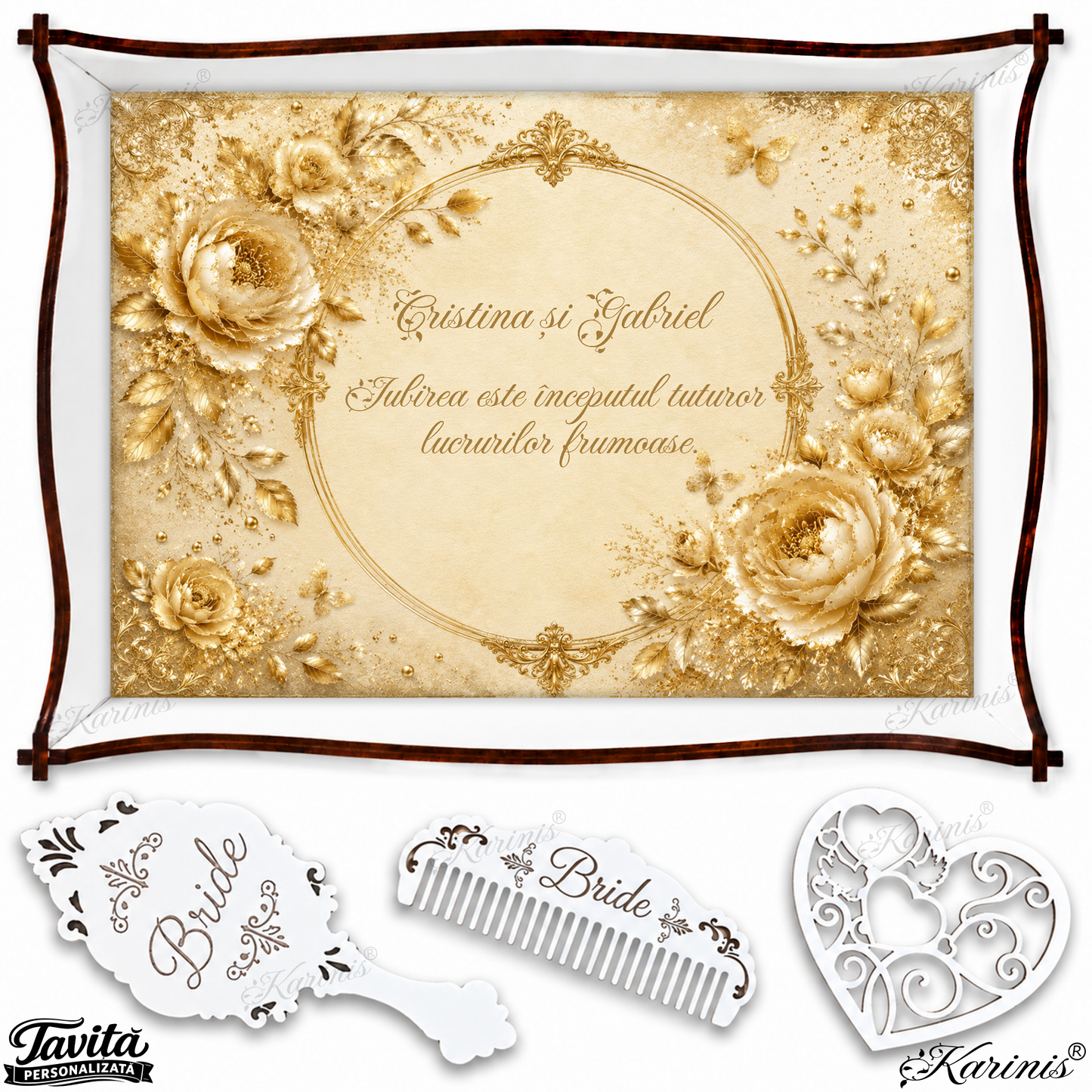 Tăviță de Mireasă Luxury Gold M43