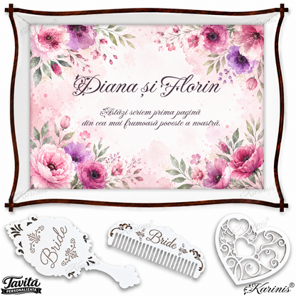 Tăviță de Mireasă Pink Blossom Elegance M51
