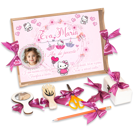 Hello Kitty Tavita de Mot Fete  Personalizata
