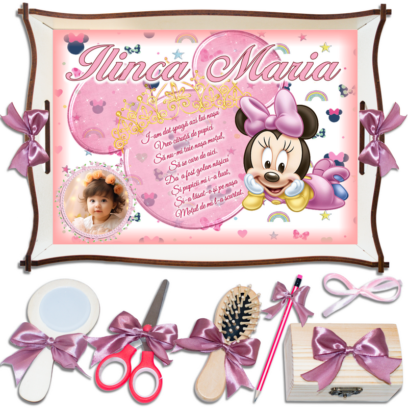 Baby Minnie Mouse• Tavita de Mot Fete • Personalizata