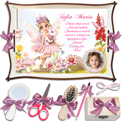 Tăviță de moț cu zână – tavă personalizată pentru prima aniversare