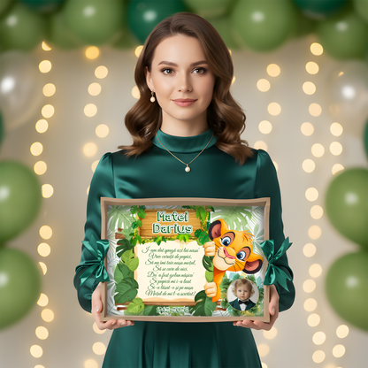 Tava Simba pentru taierea motului, design Regele Leu cu personaje