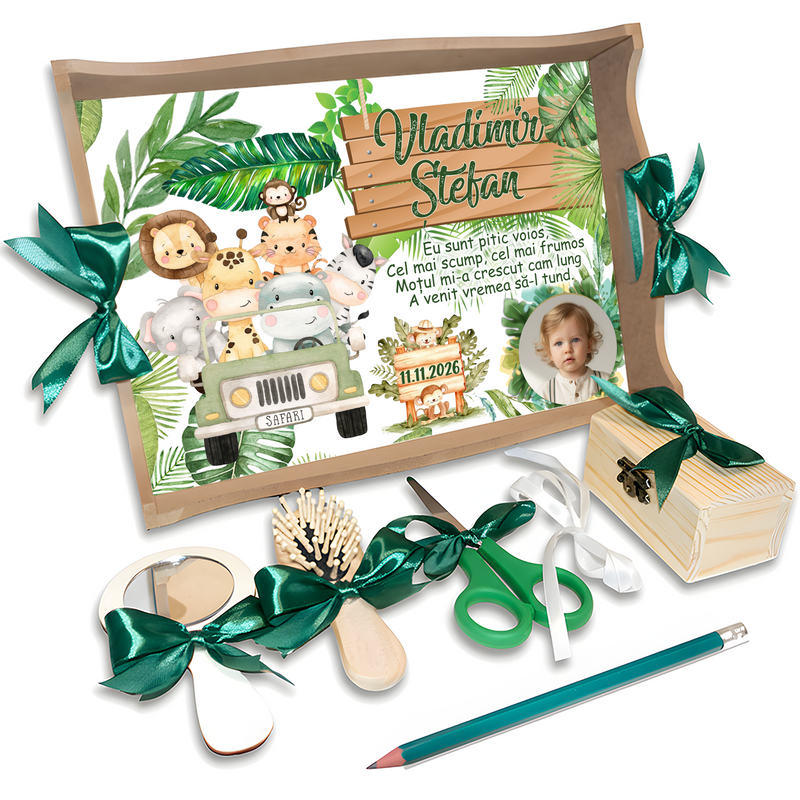 Set Tavita Jungle – Tematica Safari cu Animalute, Tava pentru Mot
