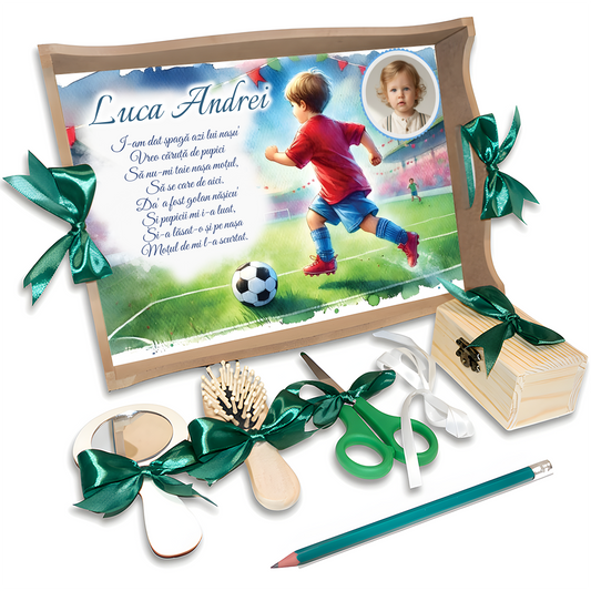 Tavita mot fotbalist personalizata cu nume si data – tematica fotbal