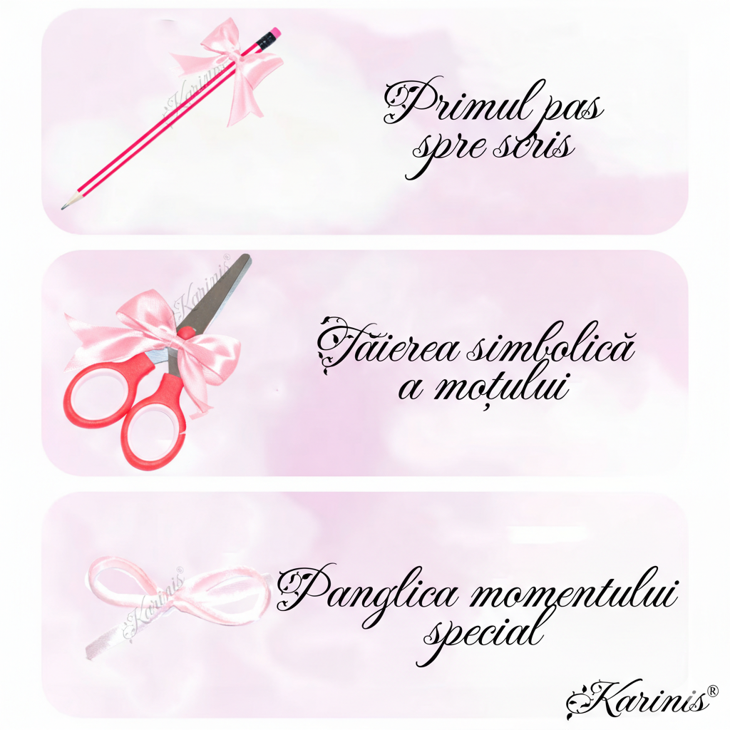 Set Tavita Mot Minnie Mouse - Tava Personalizata Taiere Mot Fetite Tematica Buline Roz