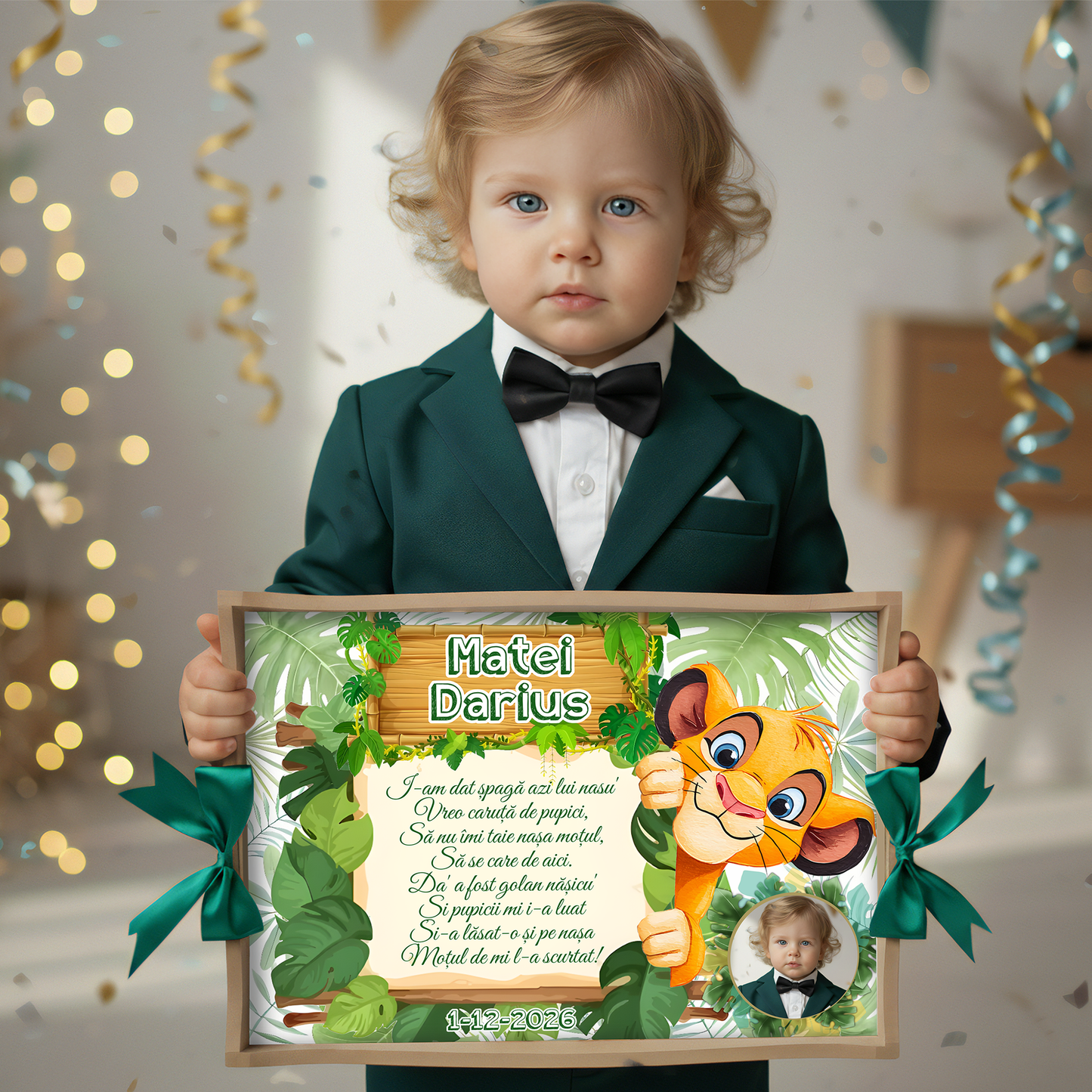 Set tavita Simba Lion King personalizat pentru aniversarea copilului