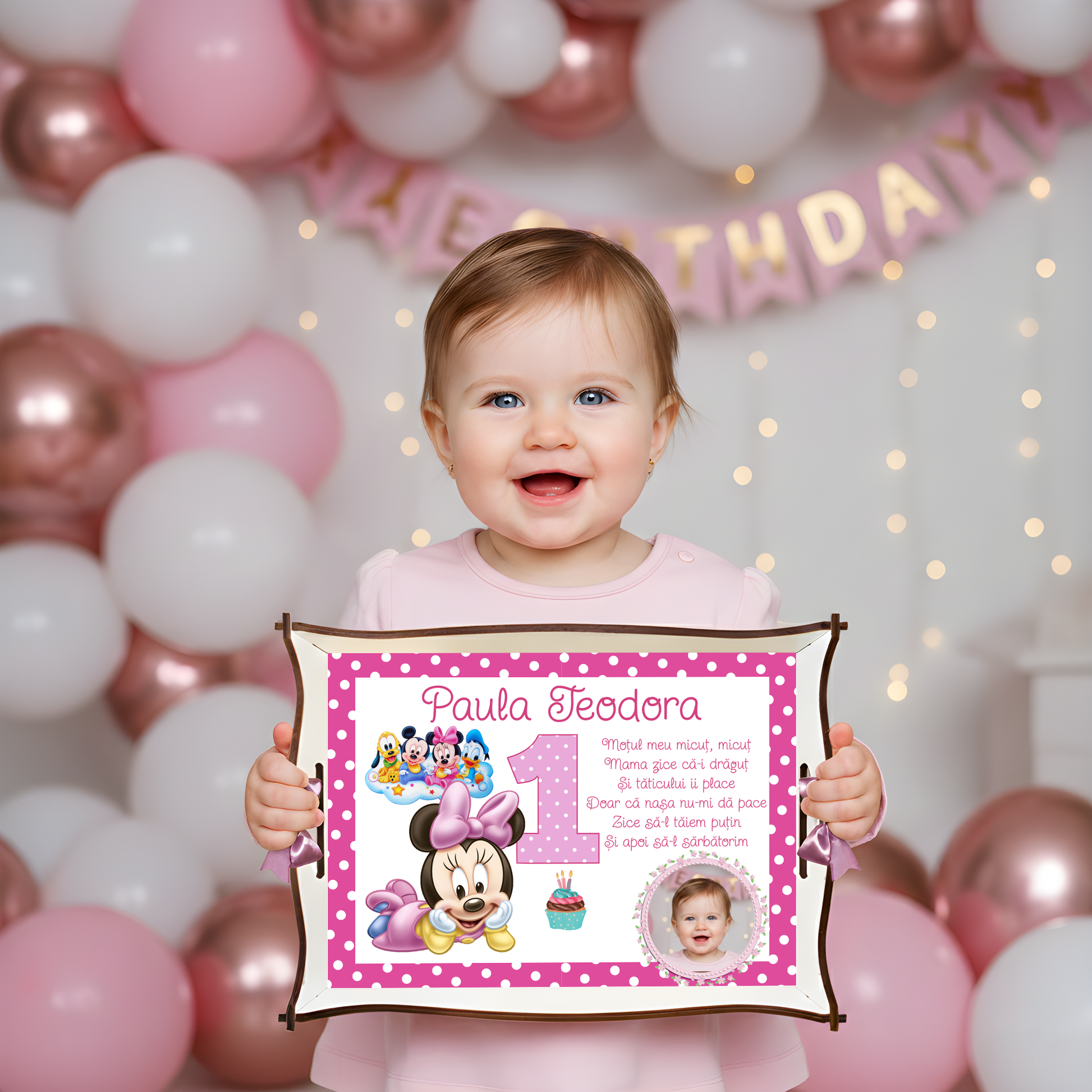 tava de mot minnie set personalizat