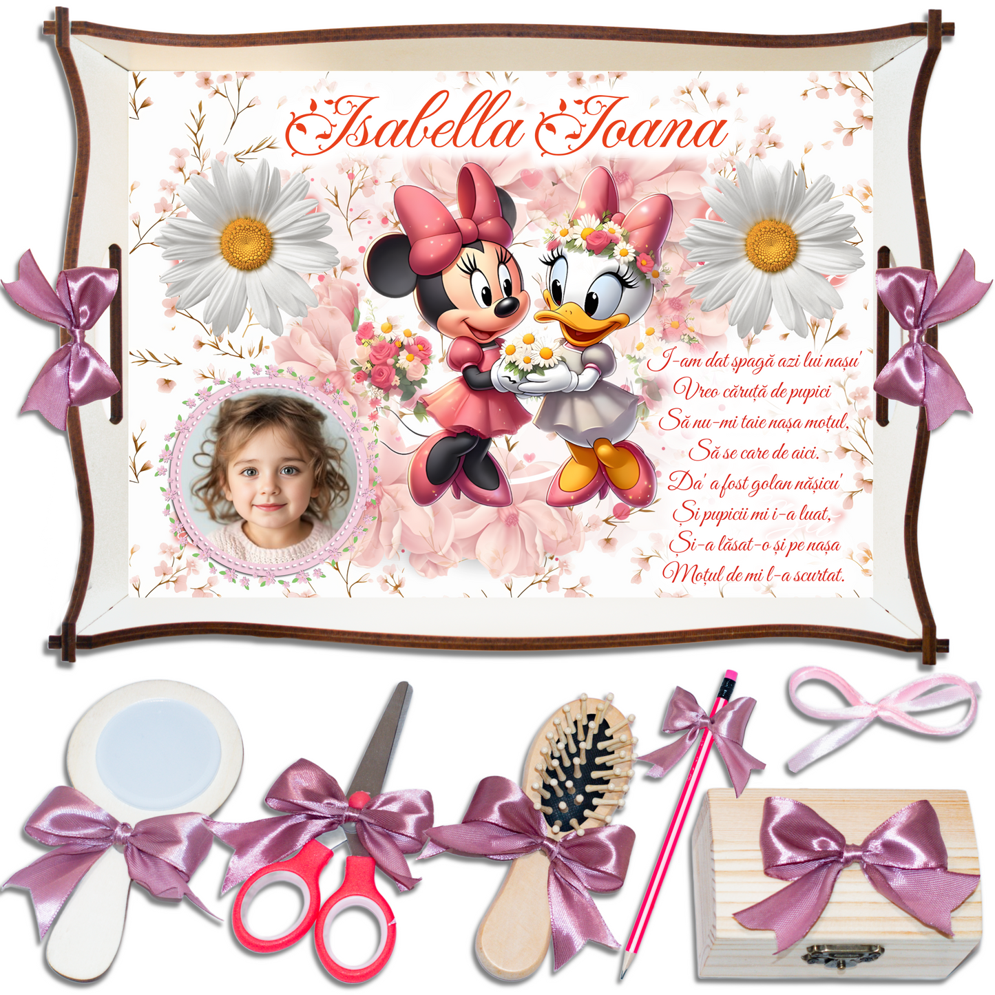 Minnie si Daizy Tavita de Mot Fete Personalizata