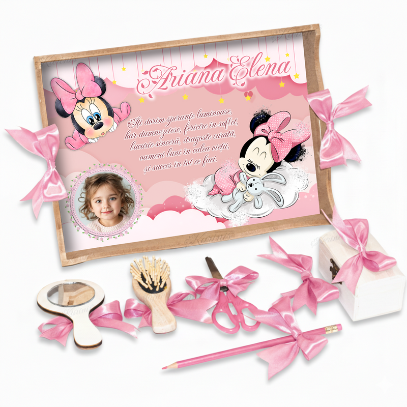 Tavita Mot Minnie Baby Sweet Dreams Set pentru taierea motului
