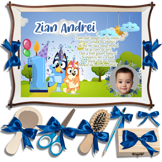 Bluey si Bingo Tavita de Mot Baieti Personalizata