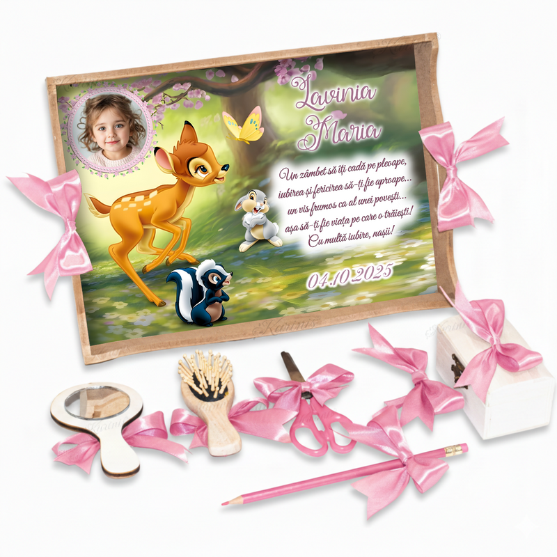 Set Taiere Mot Bambi Forest Friends pentru prima aniversare