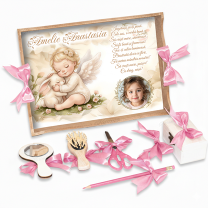 tavita-mot-ingeras-si-iepuras-personalizata-poza-set-aniversar-karinis