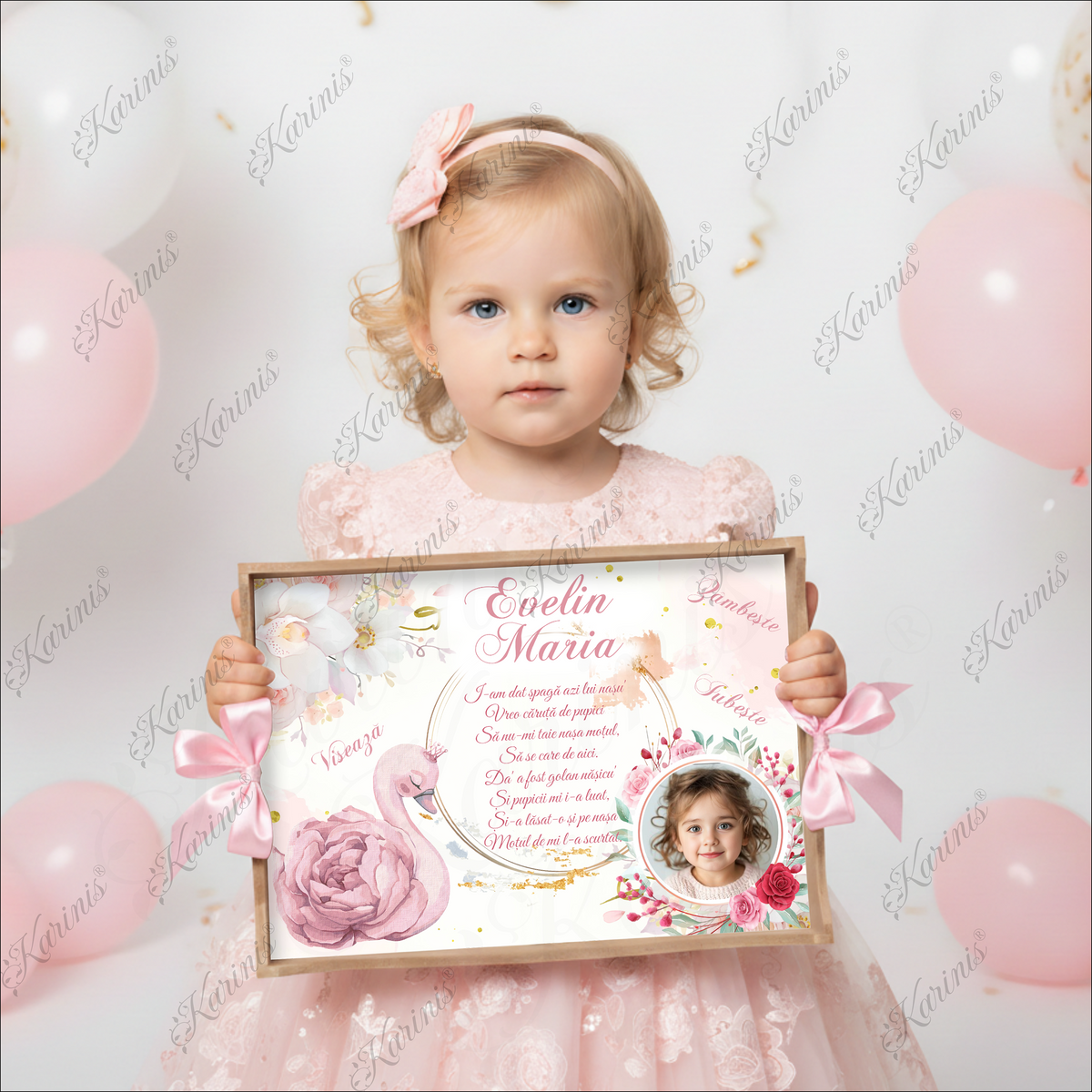 tavita-mot-lebada-eleganta-si-bujori-roz-personalizata-poza-set-aniversar-karinis