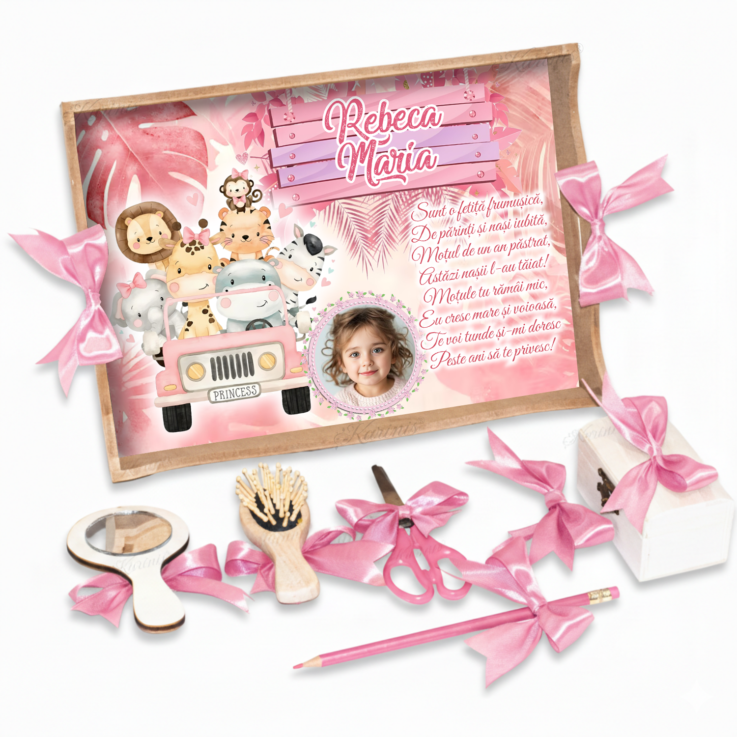 tavita-mot-safari-fete-watercolor-poezie-personalizata-set-aniversar-handmade